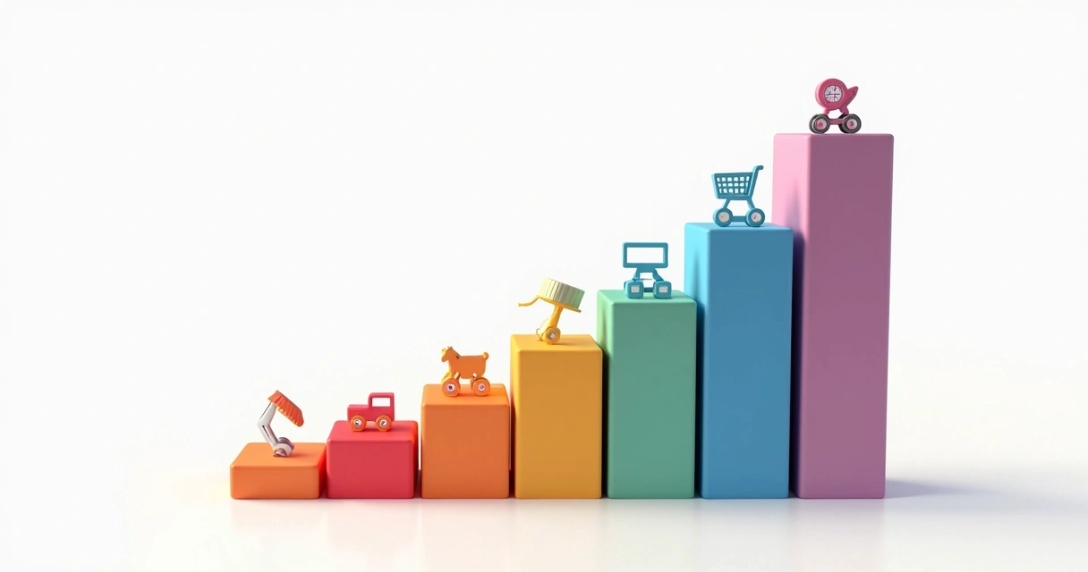 Gráfico representando crescimento do GMV em e-commerces por categoria