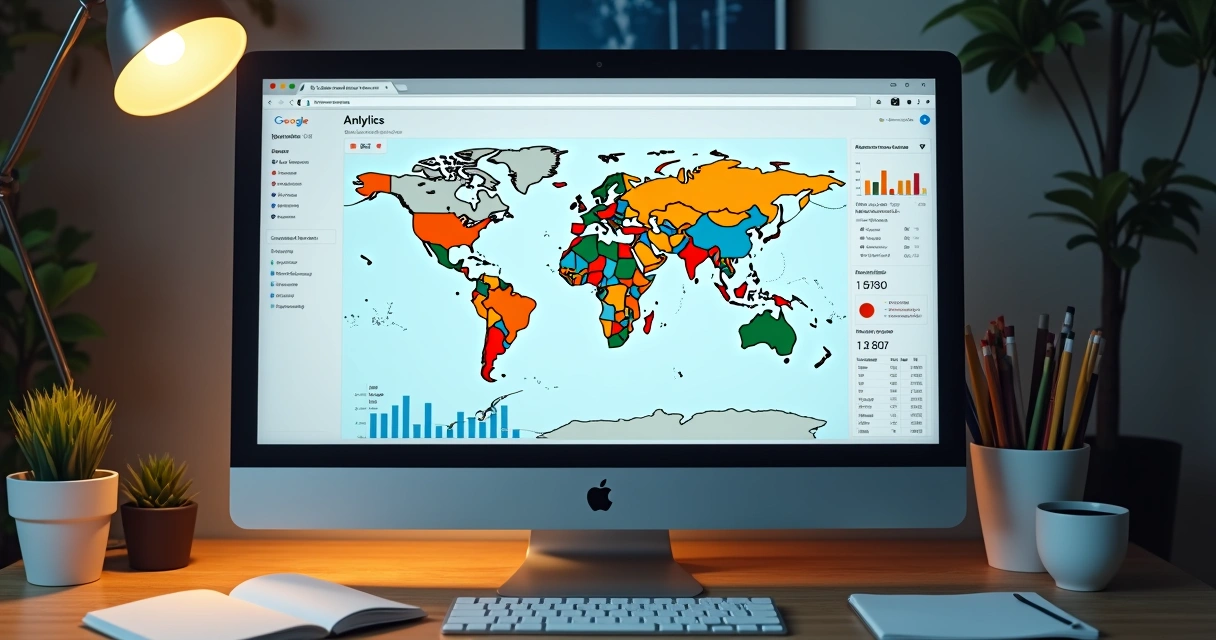 Gráfico do Google Analytics mostrando tráfego vindo de diferentes cidades brasileiras. 