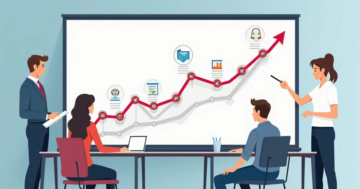 Gráfico mostrando progresso da equipe com adoção gradual de IA 