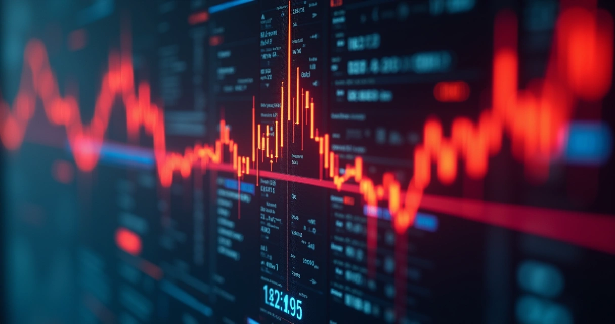 Gráfico financeiro com o indicador TRIX exibido em linhas coloridas e candles em fundo escuro 