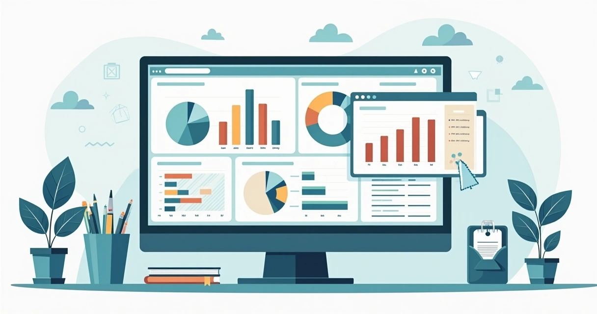 Dashboard do Excel com gráficos interativos e mini-gráficos de vendas. 