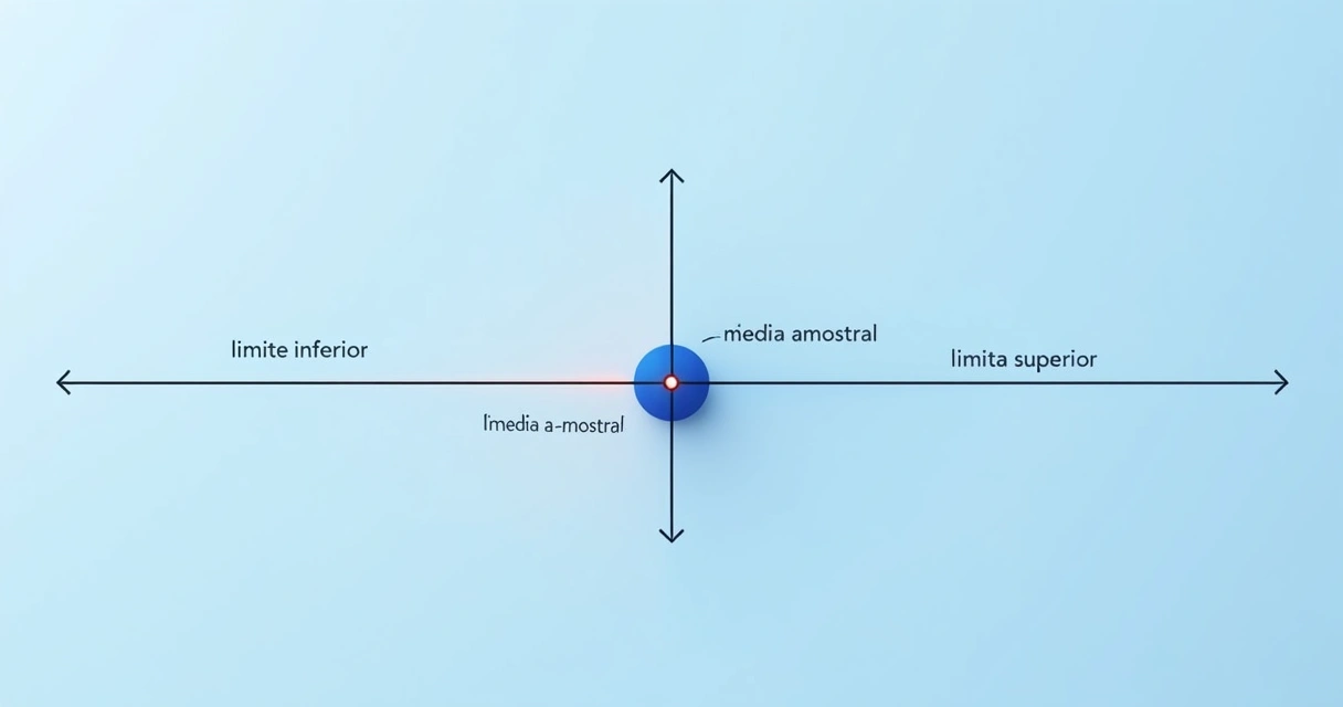 Gráfico mostrando intervalo de confiança destacado em uma linha de pesquisa