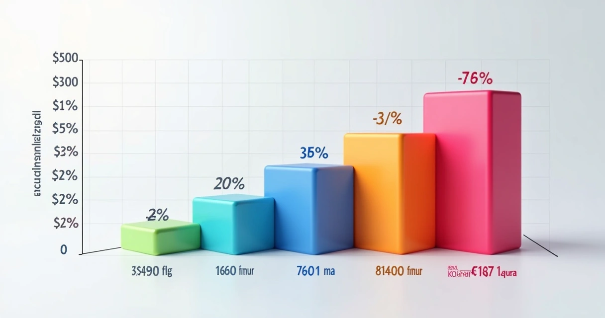 Gráfico de barras mostrando margem de contribuição vendendo produtos. 