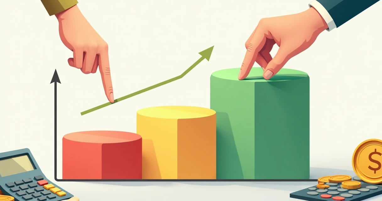 Gráfico de barras mostrando diferentes produtos e suas margens de contribuição