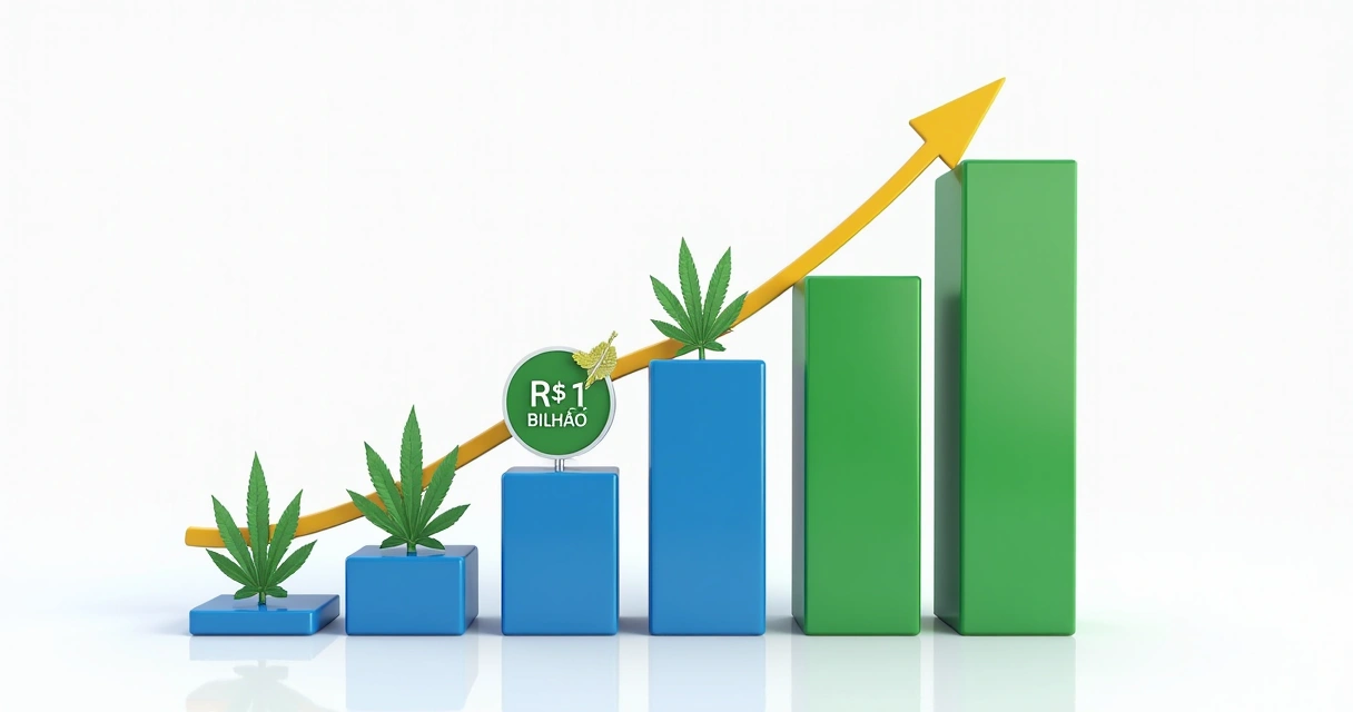 Gráfico mostrando aumento do mercado de cannabis medicinal 