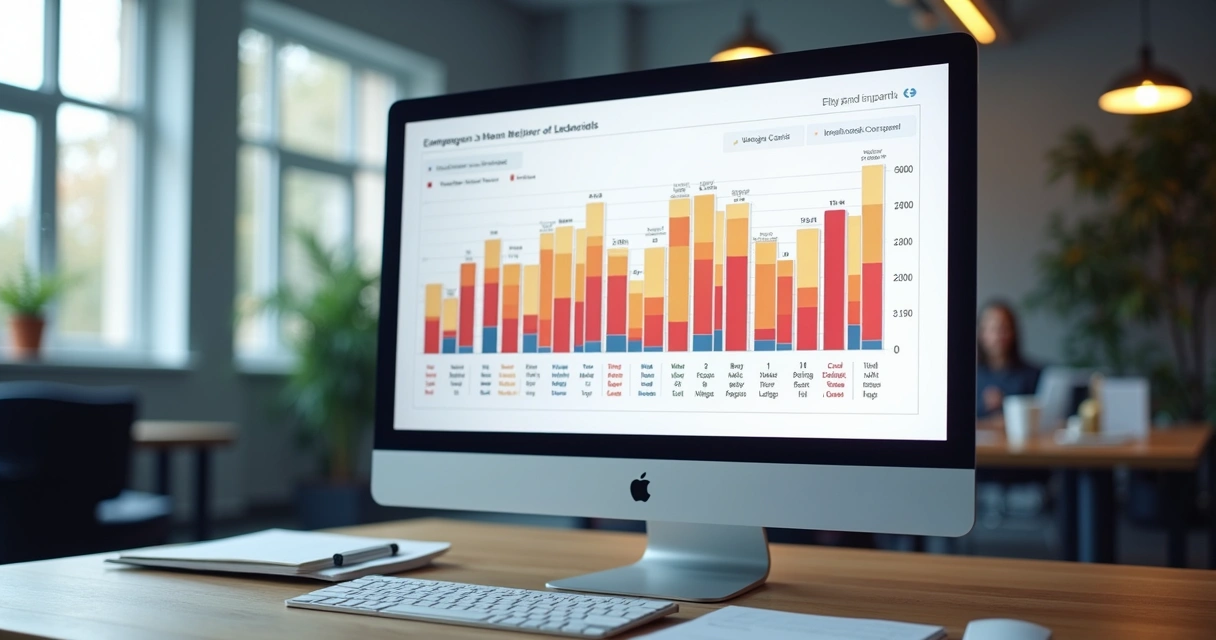 Dashboard com gráfico de barras coloridas mostrando variação nas métricas emocionais de colaboradores 