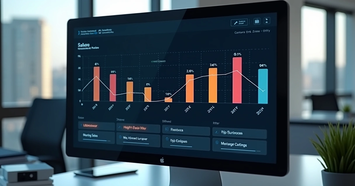 Gráfico mostrando queda e subida na performance de vendas 