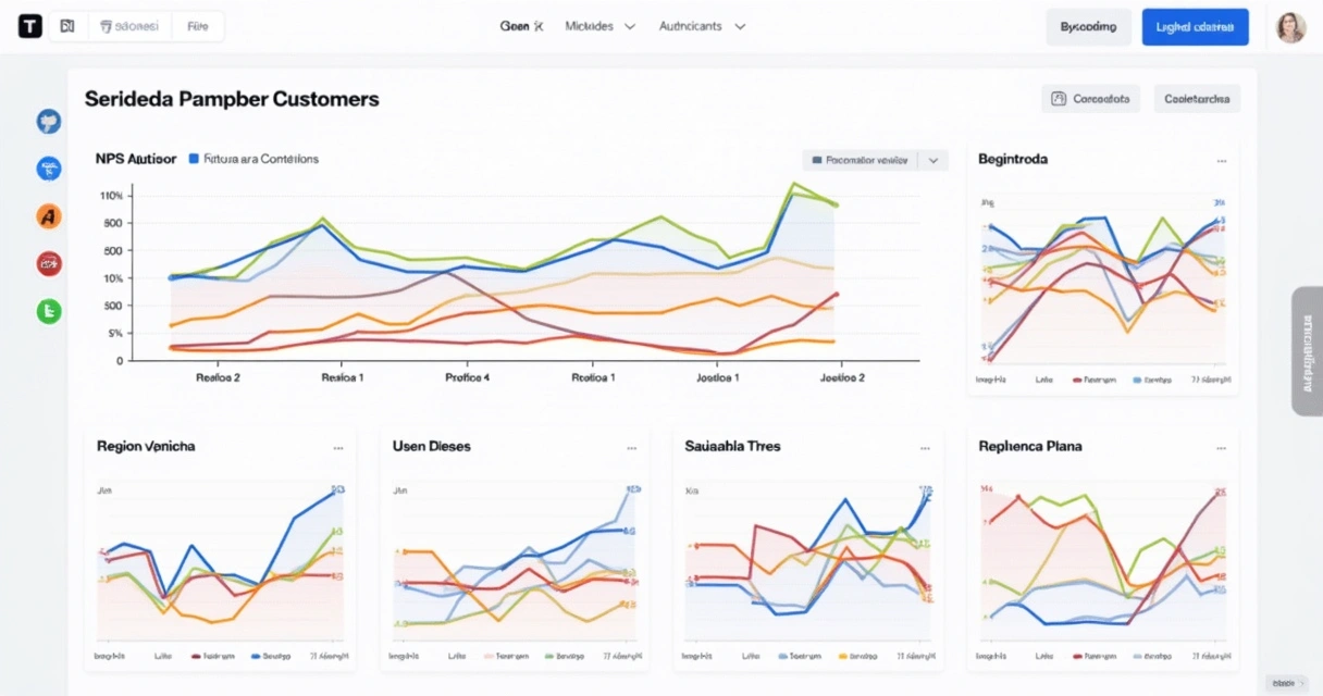 Gráfico de NPS por segmentos de clientes