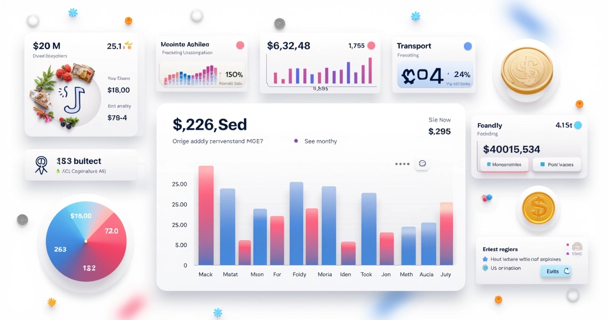 Gráfico detalhado de padrões de gastos mensais identificados por IA 