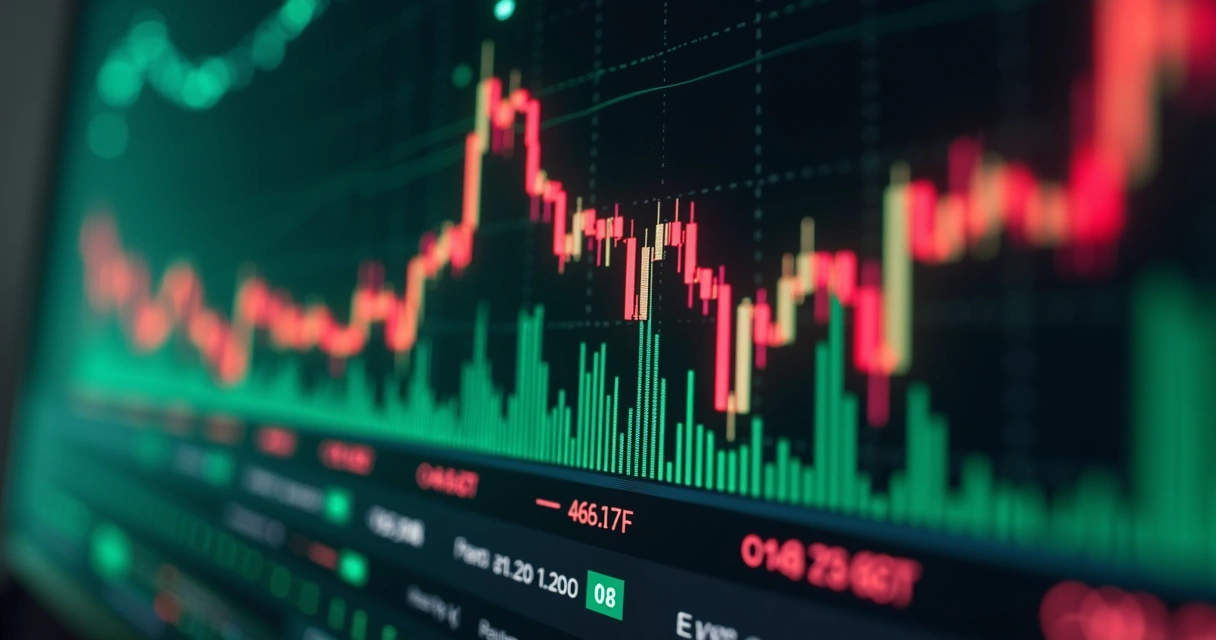 Gráfico mostrando variações bruscas de preço após evento em plataforma de mercado de previsão 