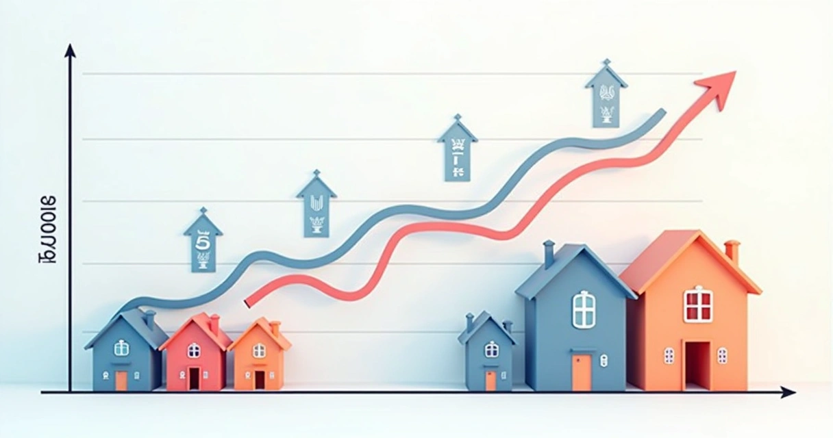 Gráfico ilustrando queda de preço de imóveis em leilão comparado ao mercado 
