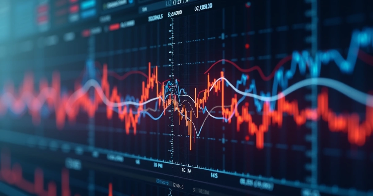 Gráfico mostrando oscilação de preços ao longo do tempo