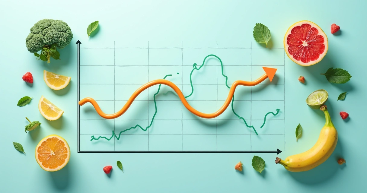 Gráfico de progresso de emagrecimento com dieta e treino 