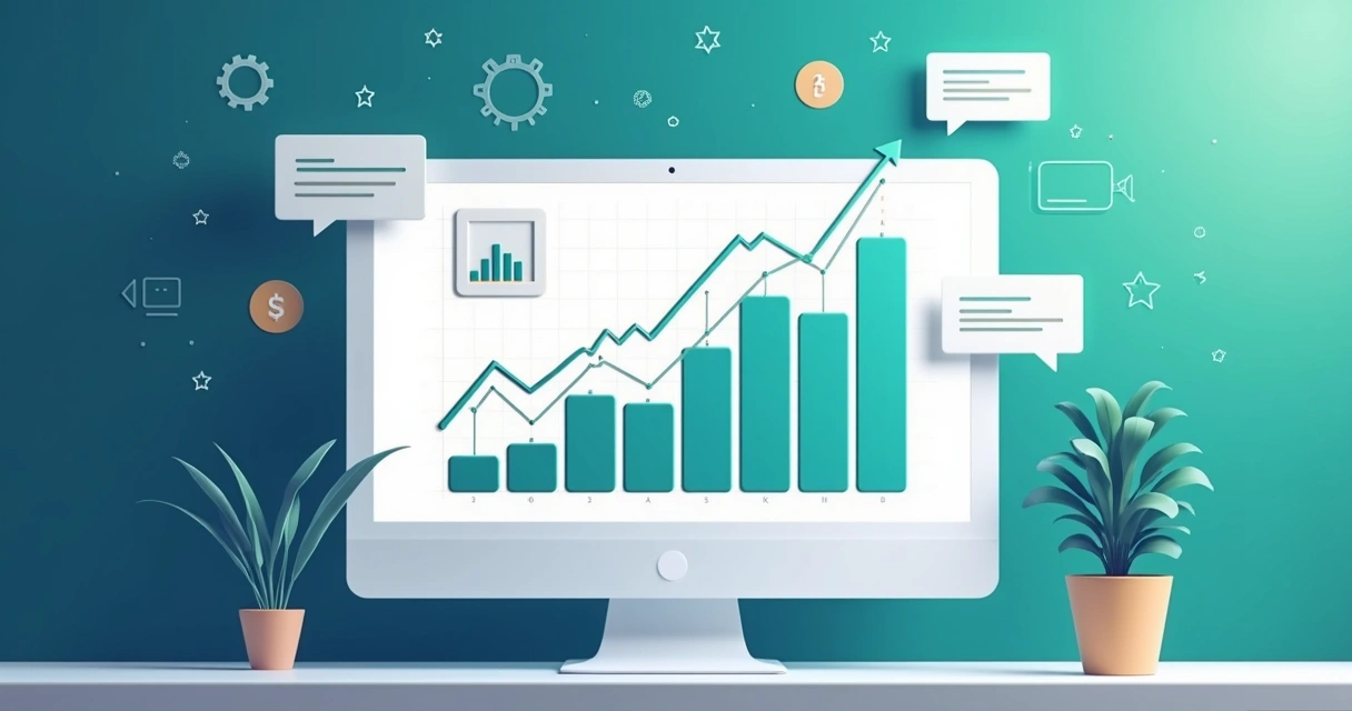 Gráfico mostrando aumento de leads qualificados por IA 