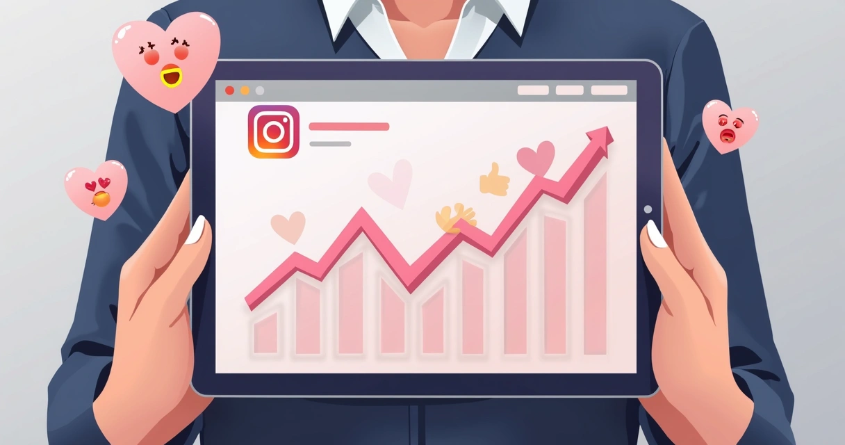 Gráfico descendente com símbolo do Instagram 