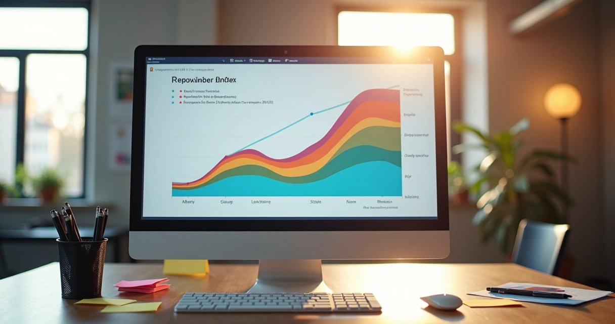 Gráfico mostra evolução da reputação digital de uma empresa após implementar estratégias de resposta a críticas 