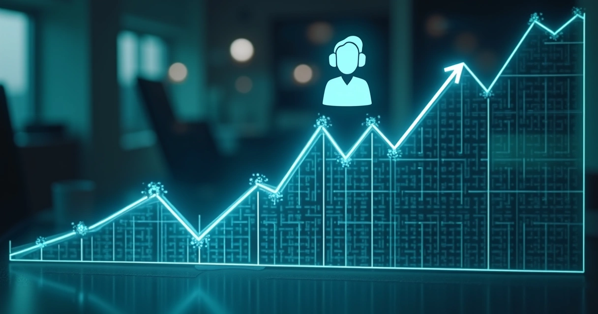 Gráfico comparando resultados com e sem agente de IA 