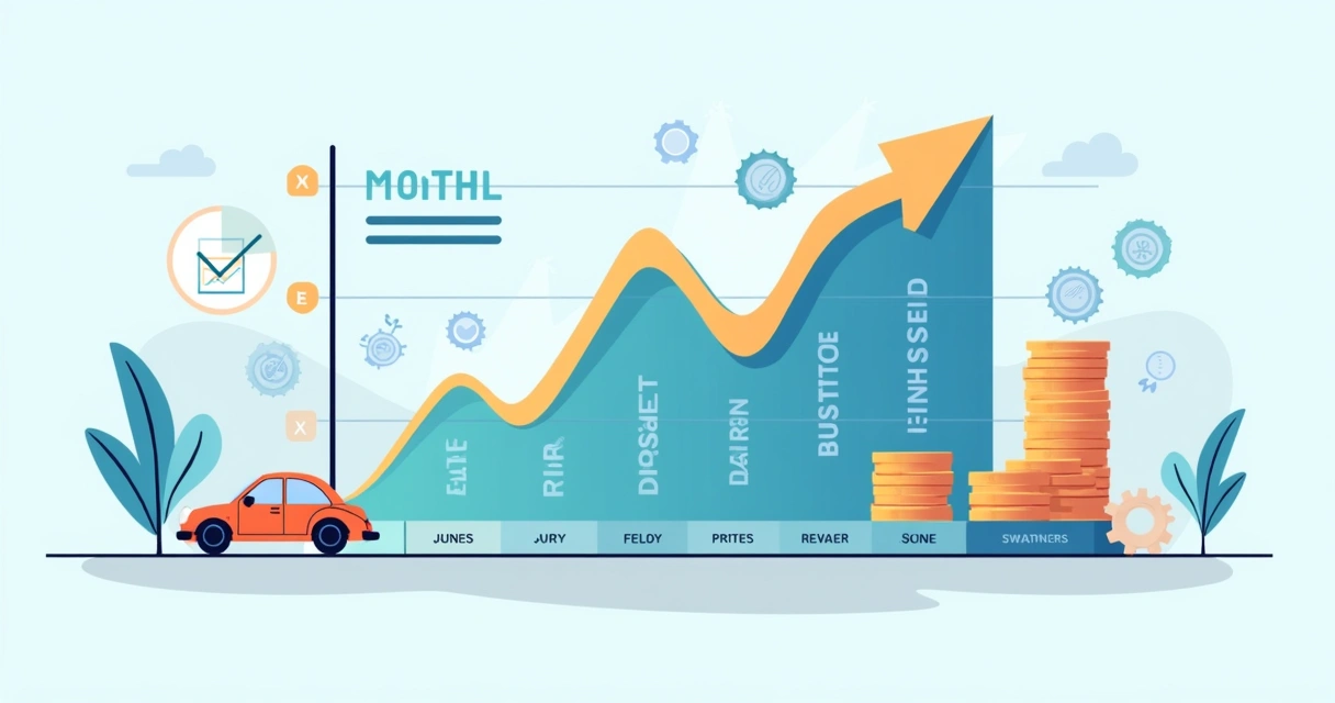 Gráfico simples de retorno por meses