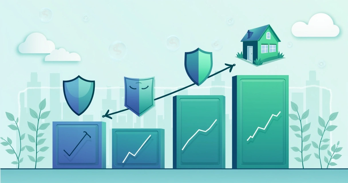 Gráfico comparando riscos e retornos de previdência privada e FIIs 