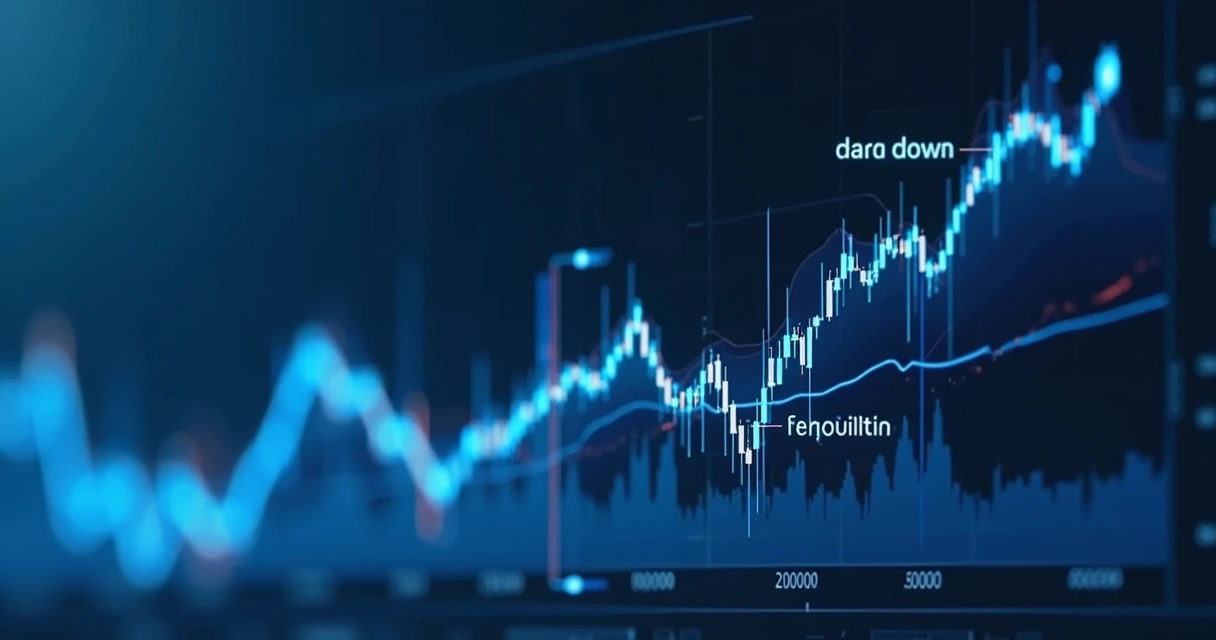 Gráfico com linha de saldo de robô de trading, mostrando grande queda antes de recuperar 