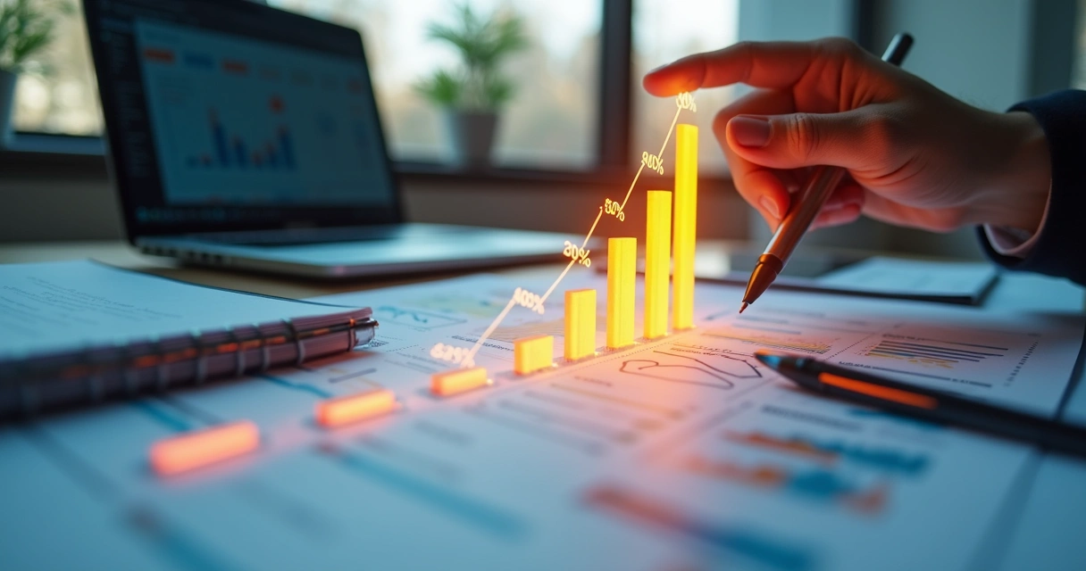 Gráfico mostrando ROI elevado de software personalizado