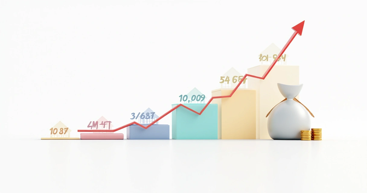 Gráfico mostra linha de parcelas do SAC caindo ao longo dos meses 
