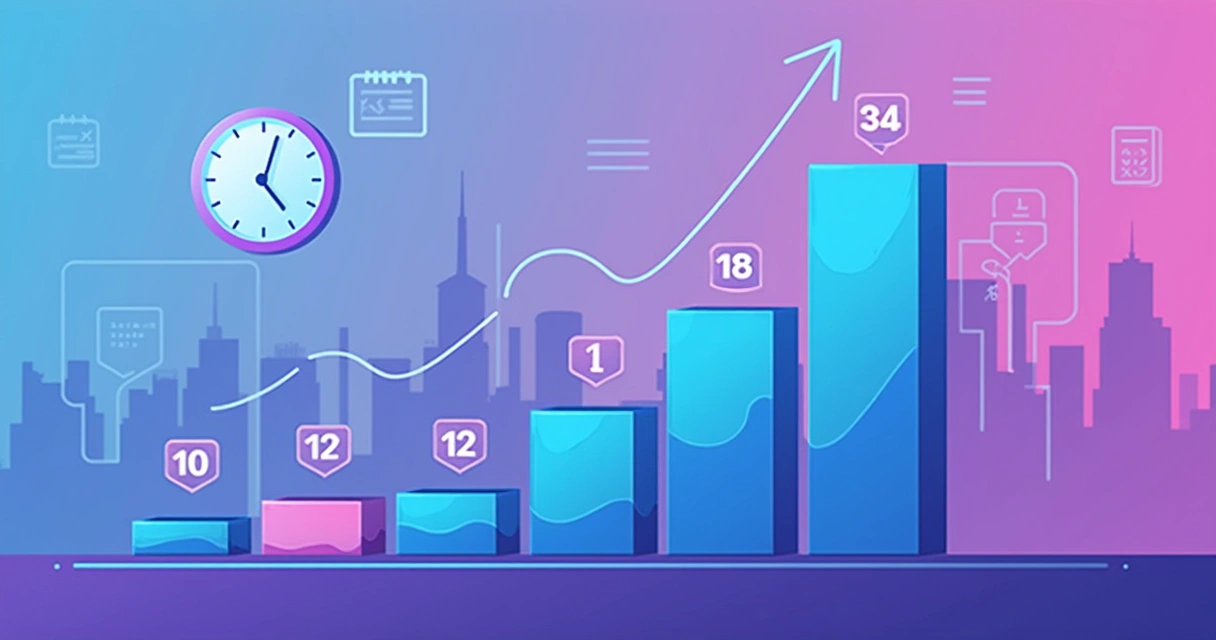 Gráfico ilustrando o tempo médio de onboarding em empresas SaaS, com diferentes barras de dias 