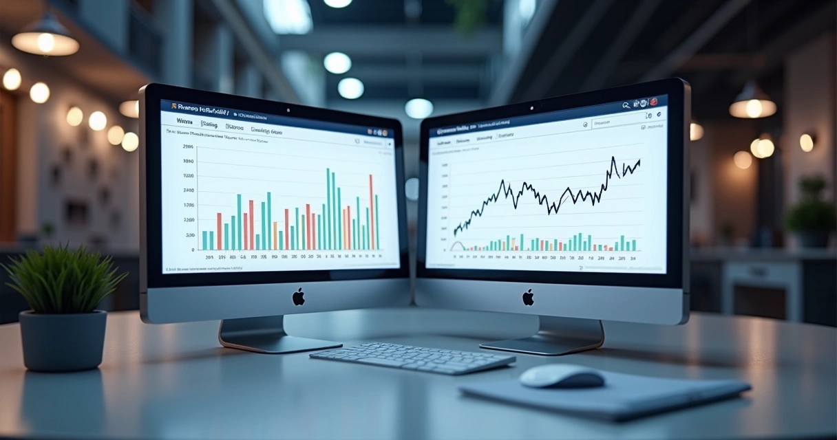Gráfico de teste A/B com variações de página 