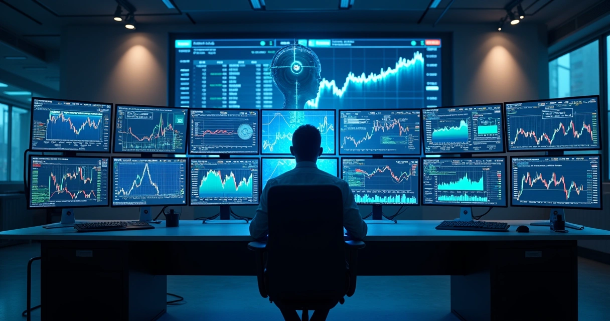 Gráfico que mostra múltiplos ativos sendo monitorados por bot de trading 