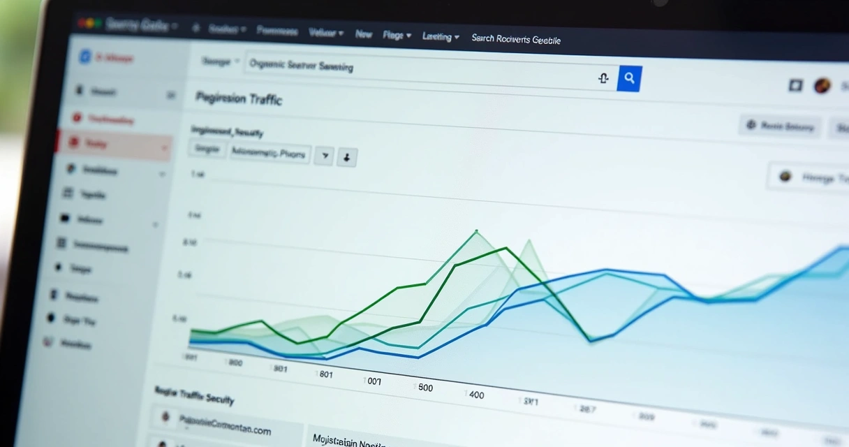 Gráfico representando o desempenho de tráfego orgânico 
