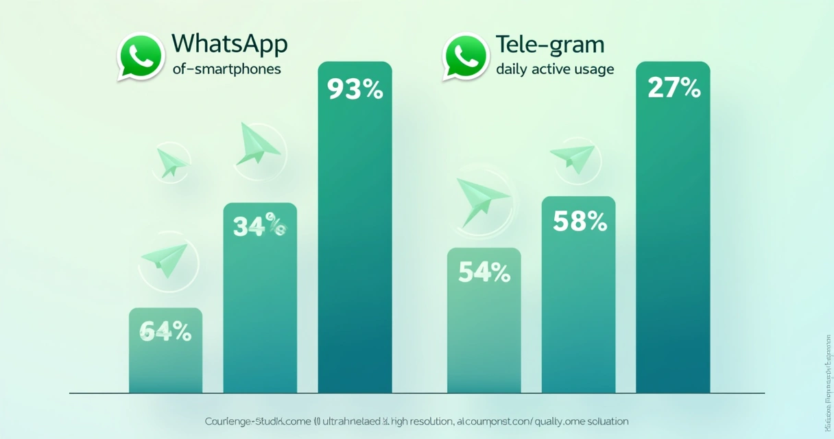 Gráfico comparativo de usuários ativos do WhatsApp e Telegram no Brasil em 2026