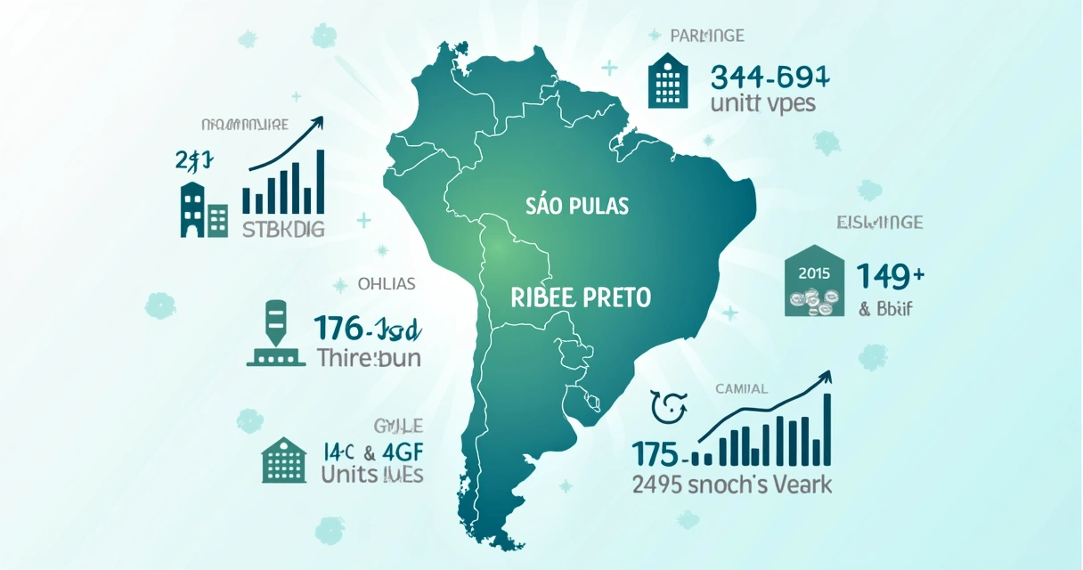 Gráfico mostrando crescimento das vendas e VGV no interior de São Paulo 