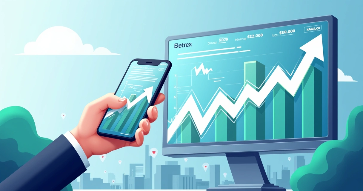 Gráfico de visitas em site exibindo crescimento em celulares 