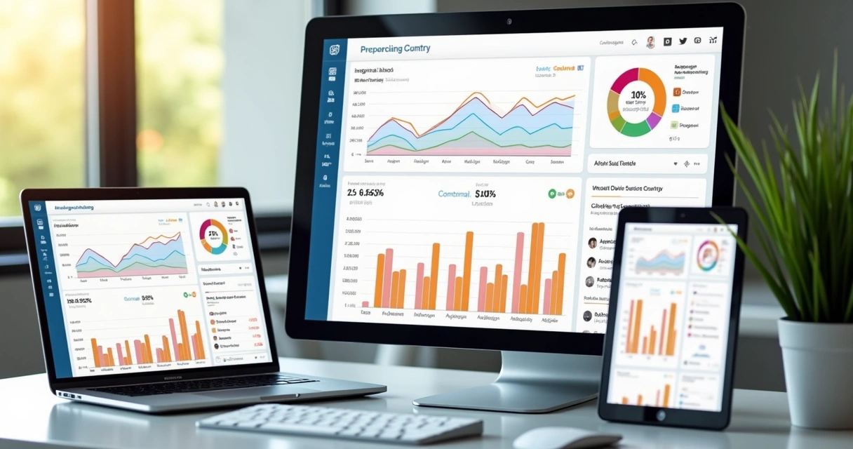 Gráficos coloridos mostrando análise do desempenho de links de Instagram em várias plataformas 
