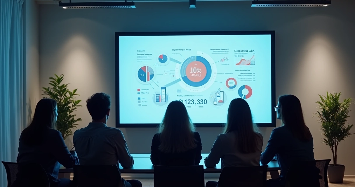 Infográficos e gráficos animados em tela de computador 