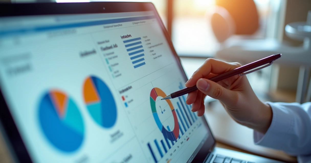 Gráfico de custos de anúncios para clínica odontológica em tela de computador