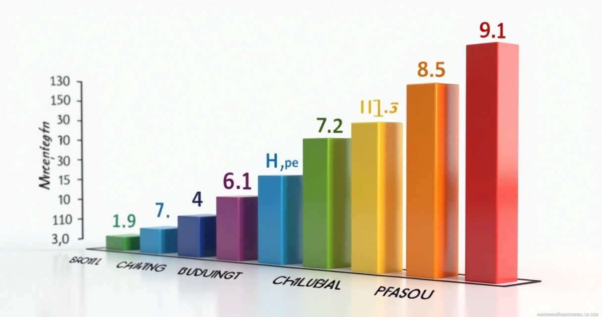 Gráfico de barras comparando desempenho de países no PISA 