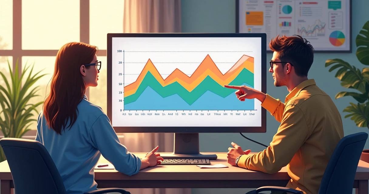 Gráfico de linha mostrando padrão de feedbacks ao longo do ano