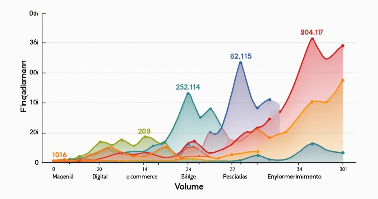 Gráfico colorido mostrando horários populares de interação no Instagram para diferentes nichos no Brasil 