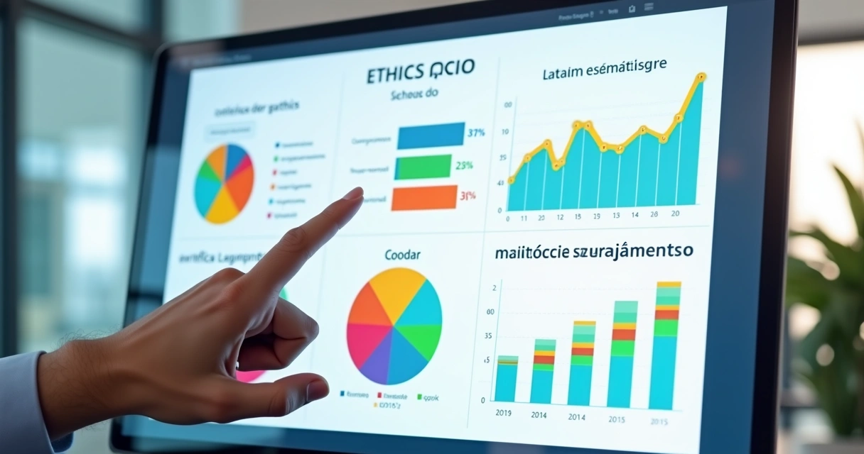 Indicadores gráficos sobre ética em liderança