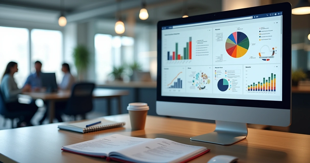 Joint Business Plan com parceiros: 7 passos para o planejamento anual conjunto Gráficos de desempenho de parceiros alinhados em tela de computador