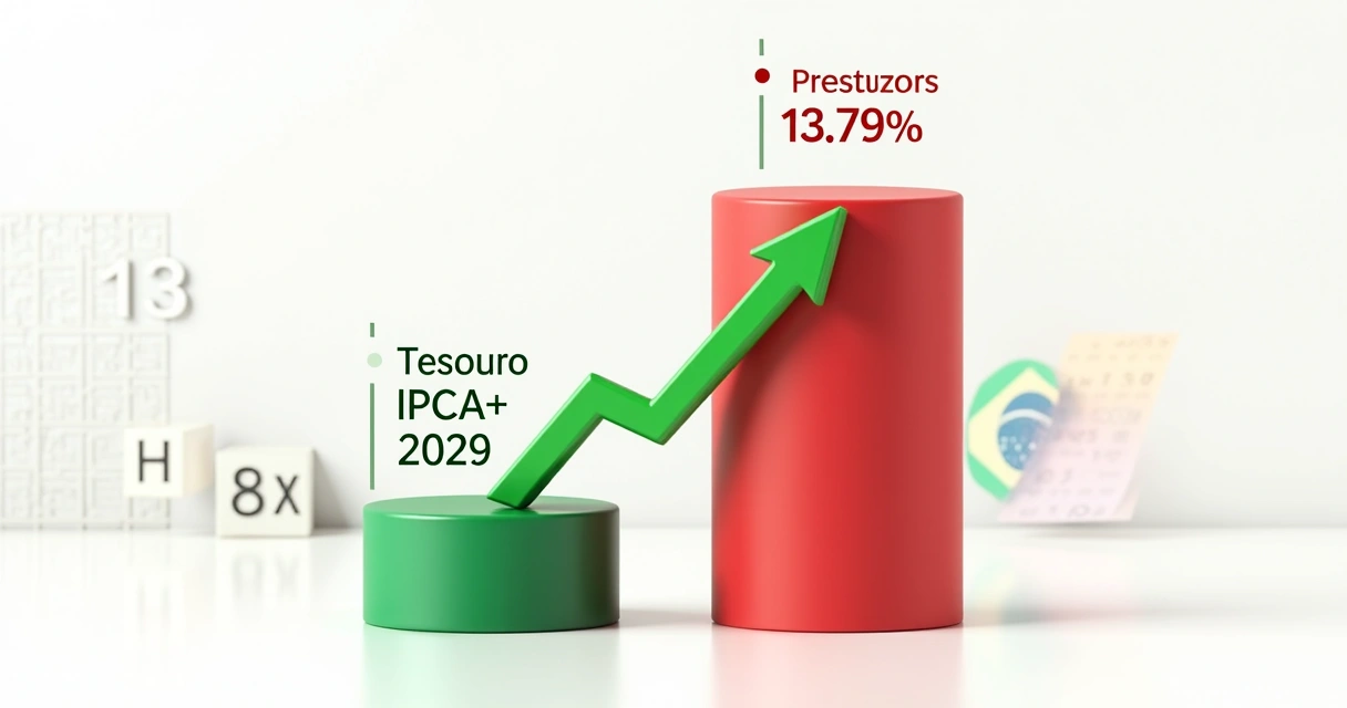 Gráficos de comparação entre Tesouro IPCA e Prefixado
