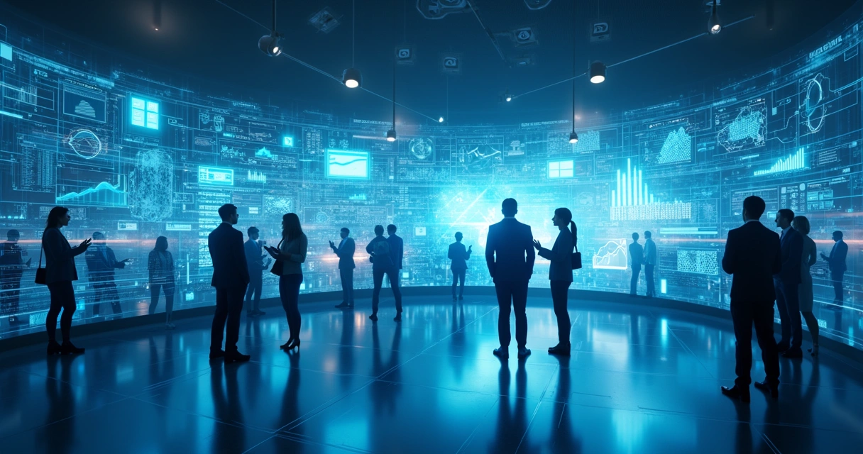 Rede digital conectando pessoas, inteligência artificial e dispositivos 