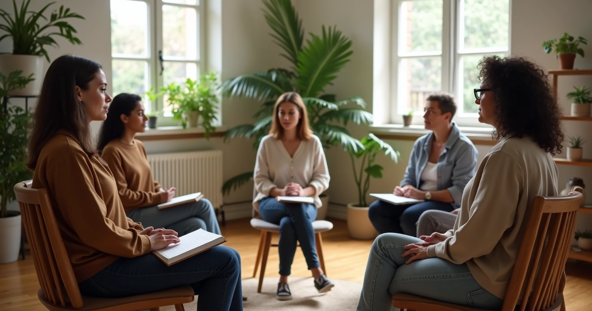 People sitting in a circle sharing a quiet reflection