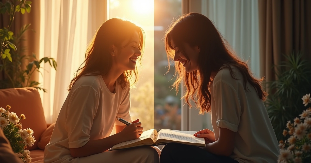 Drawing contrasting gratitude and maturity concepts visually 