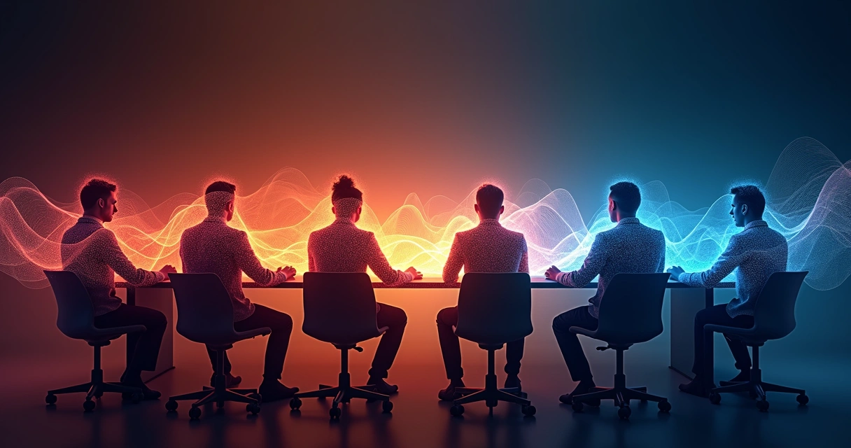 Visualization of group energy flows in a meeting