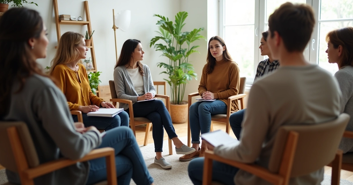 Pequeno grupo em roda de conversa com escuta atenta 