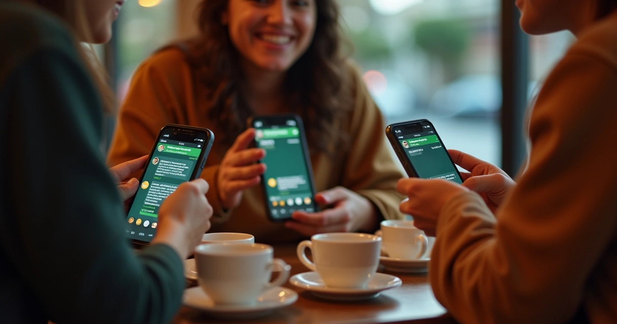 Conversa em grupo do WhatsApp com pessoas trocando mensagens em português 