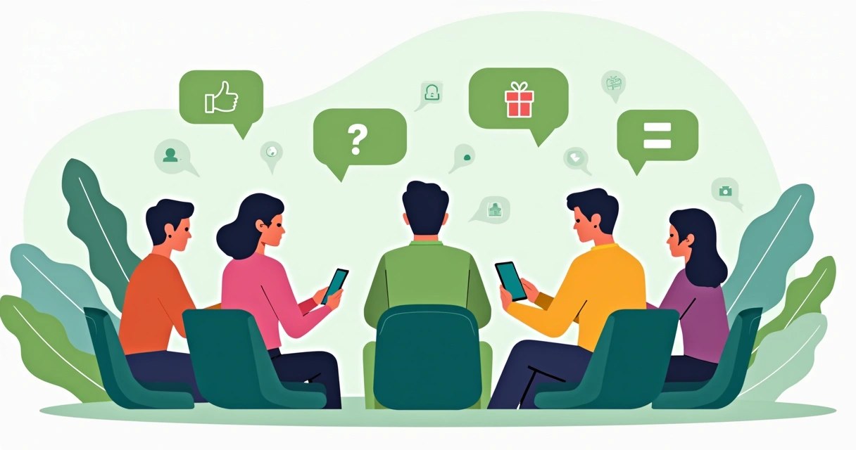 Grupo de clientes conversando em grupo de WhatsApp 