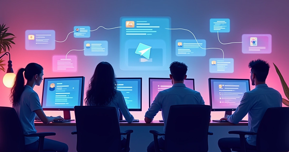 Comunidade privada online com membros participando em grupo digital 